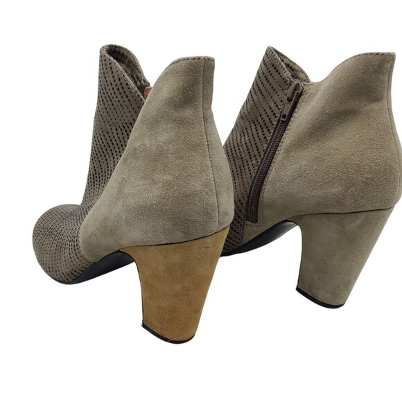 Womens Nicole CeCe Side Zip Leather 3.5" Heeled Boots - Picture 7 of 8